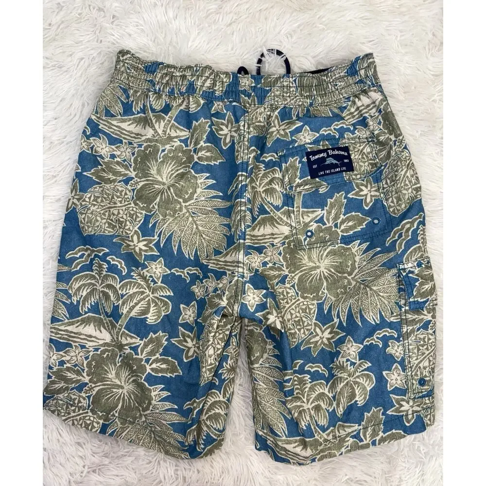 Vintage Tommy Bahama Men’s S Tropical Design Cargo Swim Trunks. Great Pair